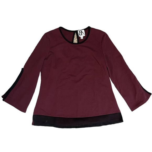 Barbara Bultman Designs Maroon and Black Top Size Medium - Picture 1 of 10